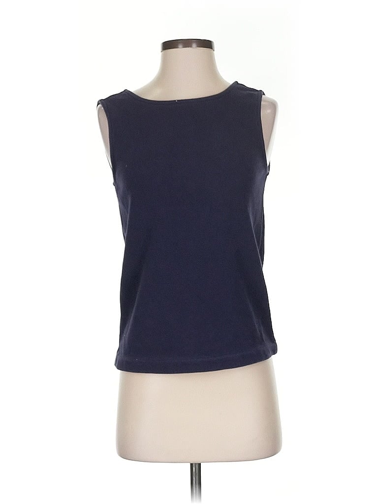 Pre-owned Ann Taylor Sleeveless T-shirt In Blue