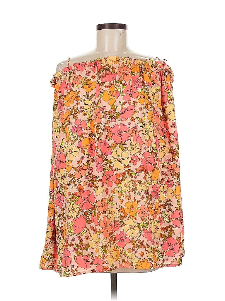 Pre-owned Show Me Your Mumu Long Sleeve Blouse In Orange