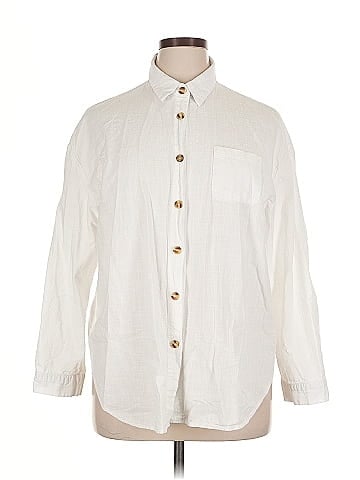 HOTOUCH 3/4 Sleeve Button-Down Shirt (view 1)