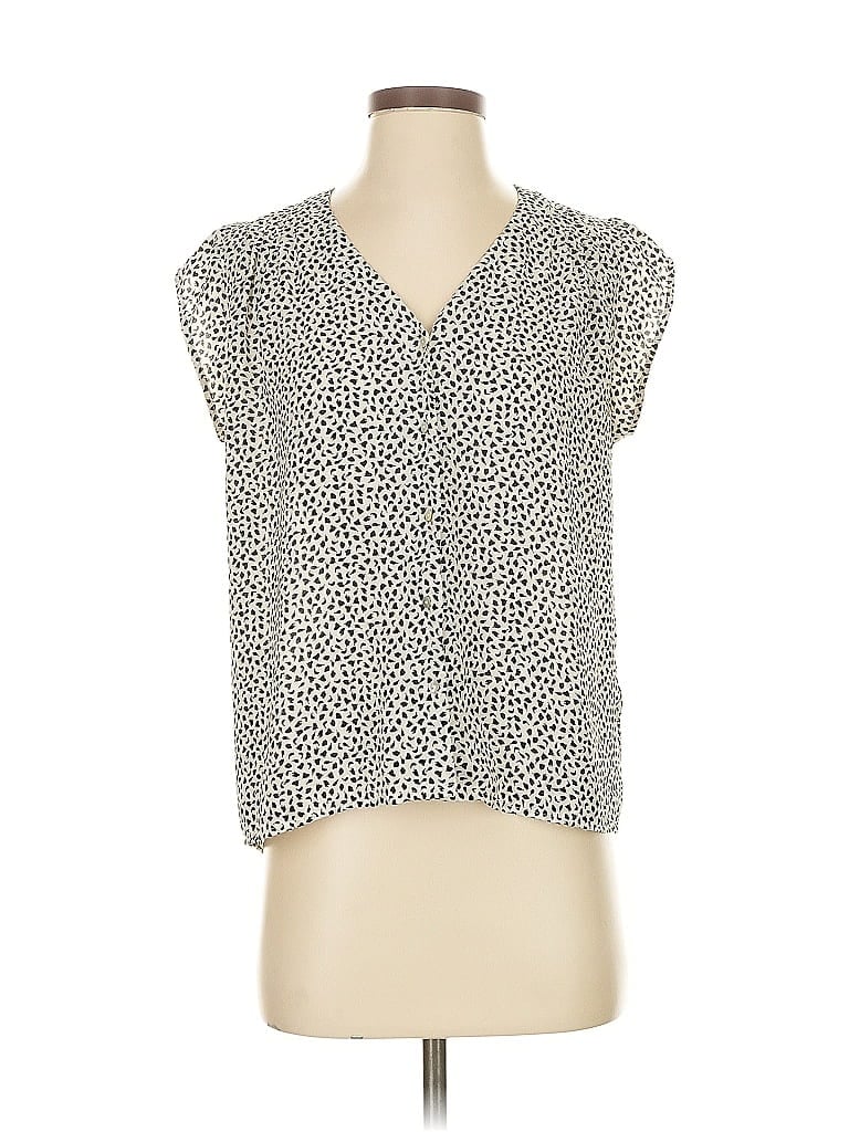 Pre-owned H&m Sleeveless Blouse In White