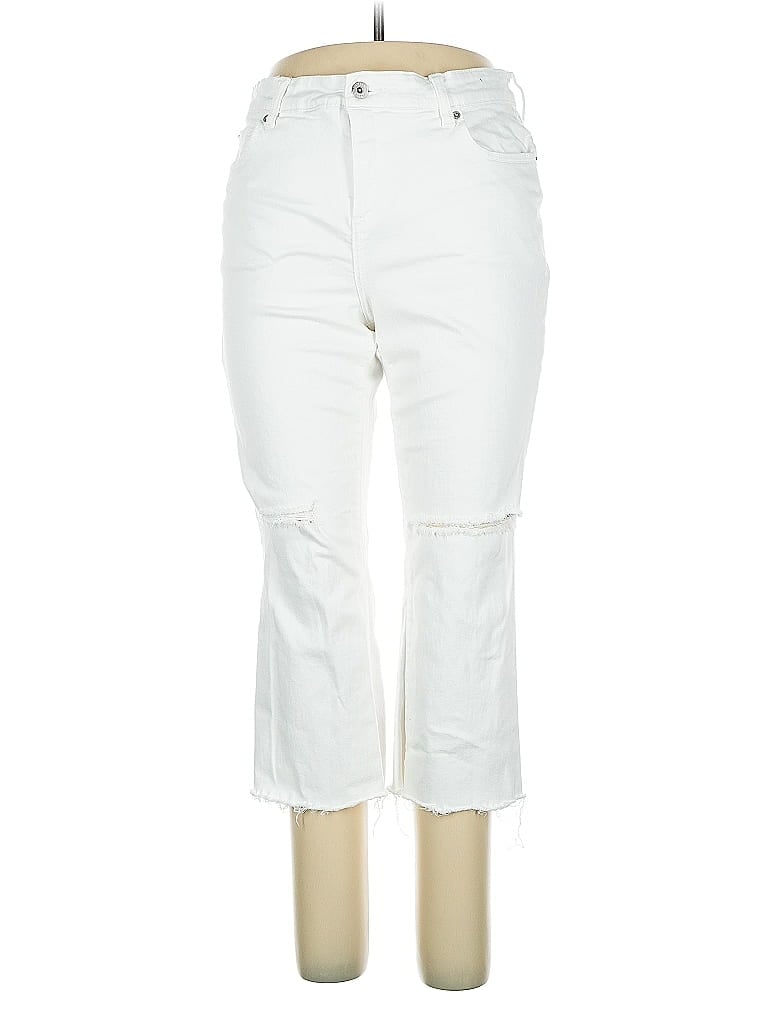 Pre-owned Inc International Concepts Jeans In White