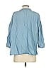J.Jill Solid Blue 3/4 Sleeve Button-Down Shirt Size S - photo 2