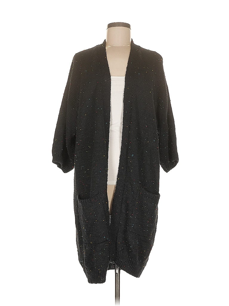 Pre-owned Assorted Brands Cardigan Sweater In Black
