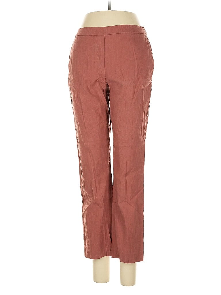 Pre-owned Theory Linen Pants In Brown
