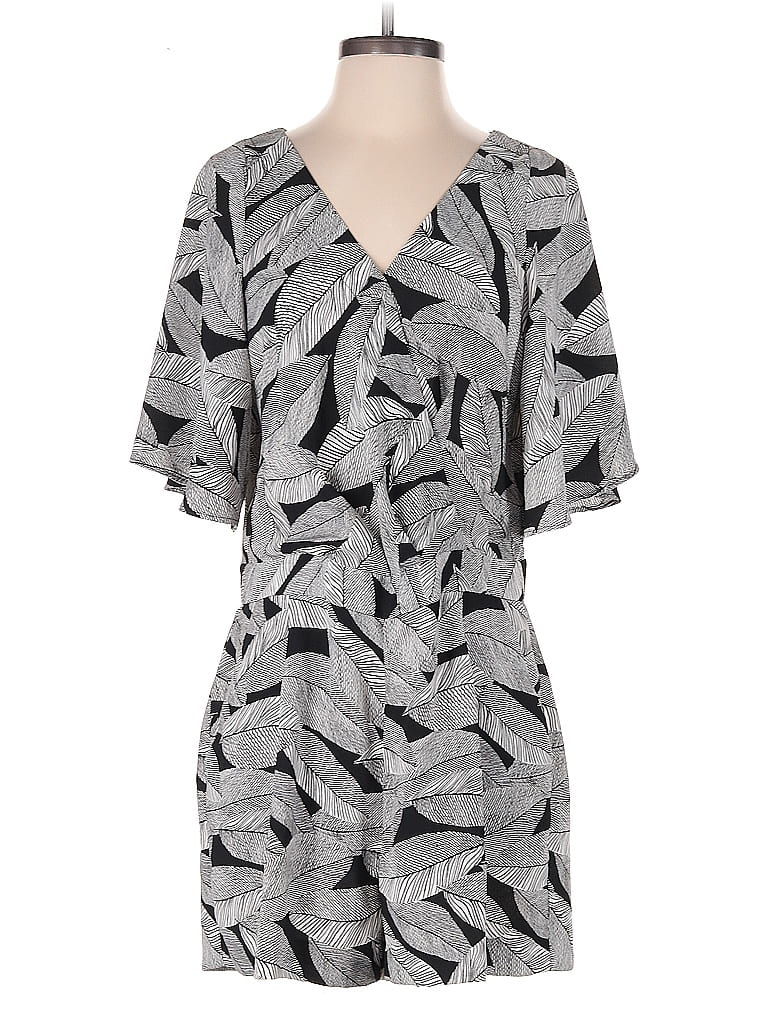 Pre-owned Ann Taylor Loft Romper In Gray