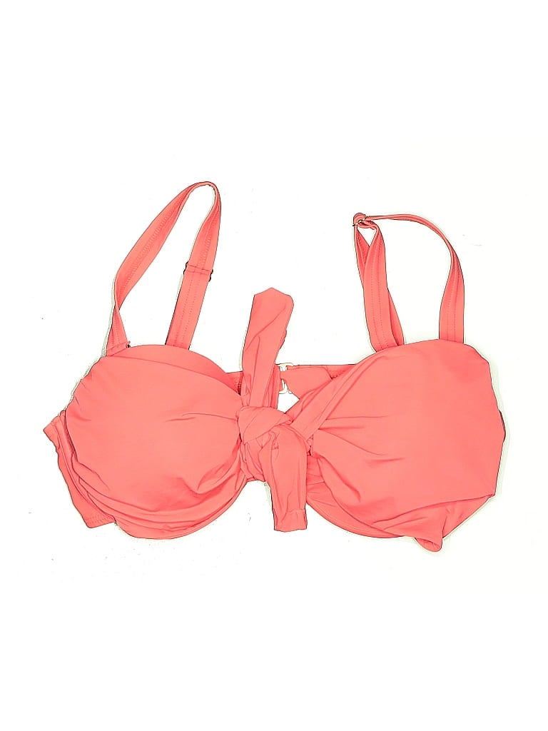 Pre-owned Gabifresh X Swimsuits For All Swimsuit Top Pink Solid Pattern Swimwear