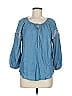 Adrienne Vittadini 100% Lyocell Blue 3/4 Sleeve Blouse Size M - photo 1