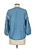 Adrienne Vittadini 100% Lyocell Blue 3/4 Sleeve Blouse Size M - photo 2