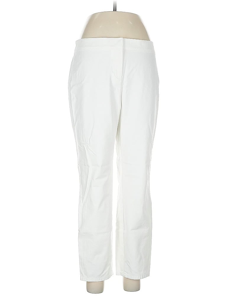 Pre-owned Lafayette 148 Casual Pants In White