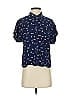 Lularoe 100% Rayon Print Blue Short Sleeve Blouse Size XS - photo 1