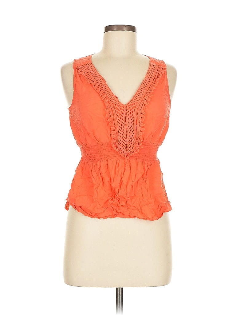 Pre-owned A.n.a. A New Approach Sleeveless Blouse In Orange