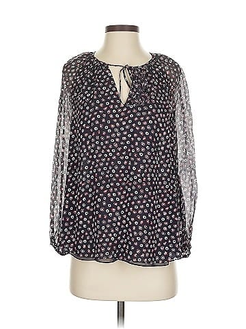 Diane von Furstenberg Long Sleeve Silk Top (view 1)