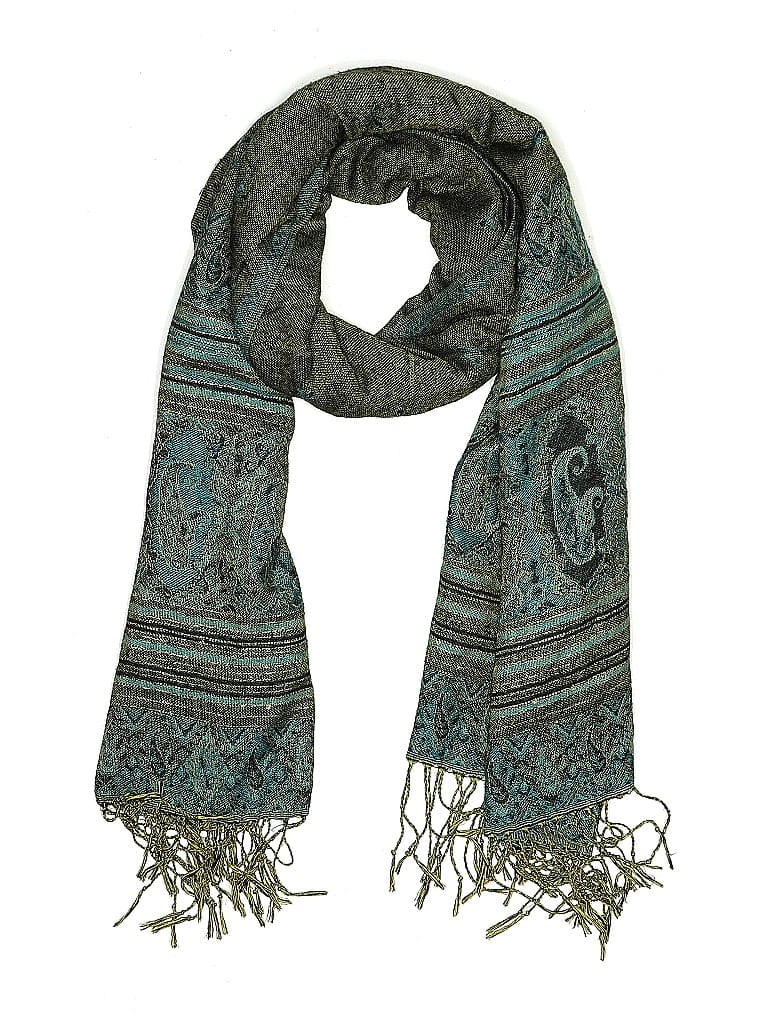 Pre-owned Collection 18 Scarf In Blue