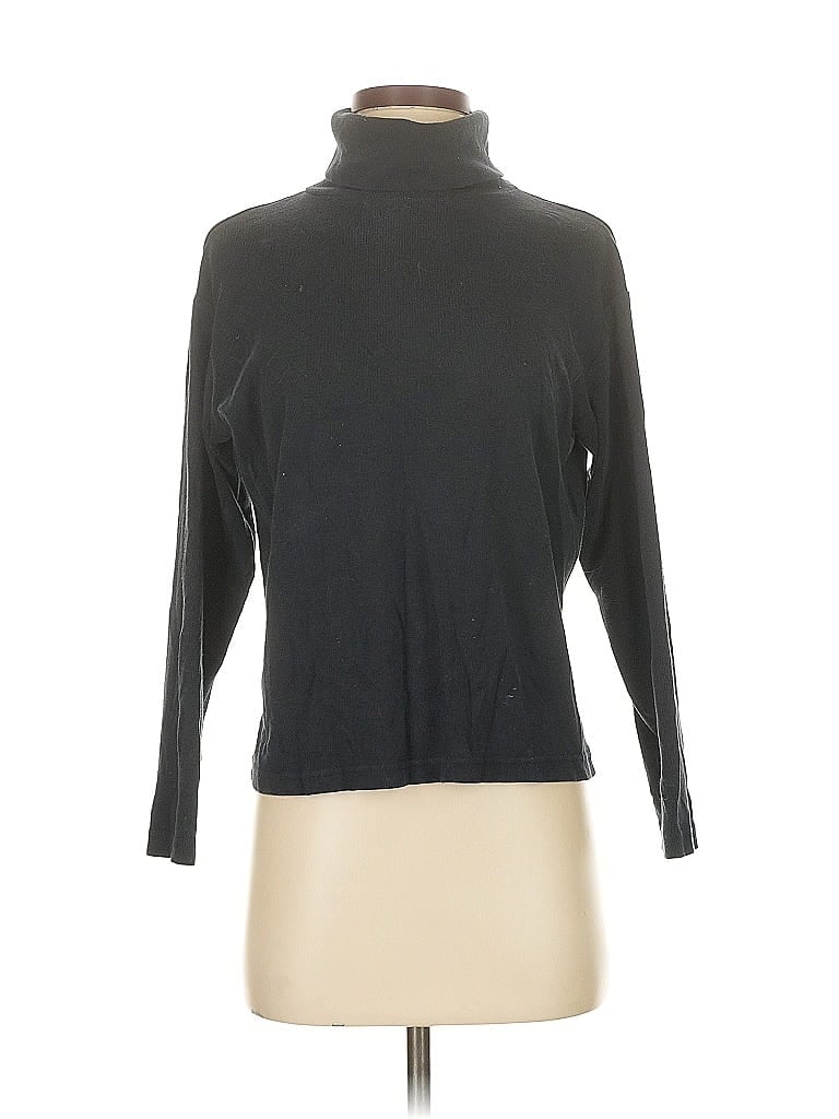 Pre-owned Valerie Stevens Turtleneck Sweater In Black