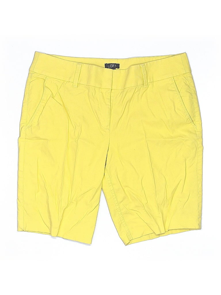 Pre-owned Ann Taylor Loft Cargo Shorts In Yellow