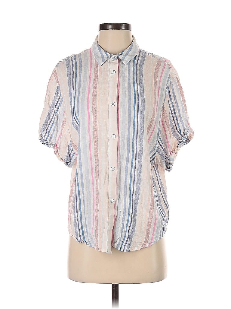 Pre-owned Splendid Short Sleeve Blouse In Pink
