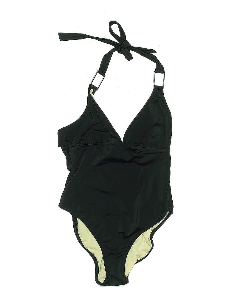 Pre-owned New York And Company One Piece Swimsuit In Black