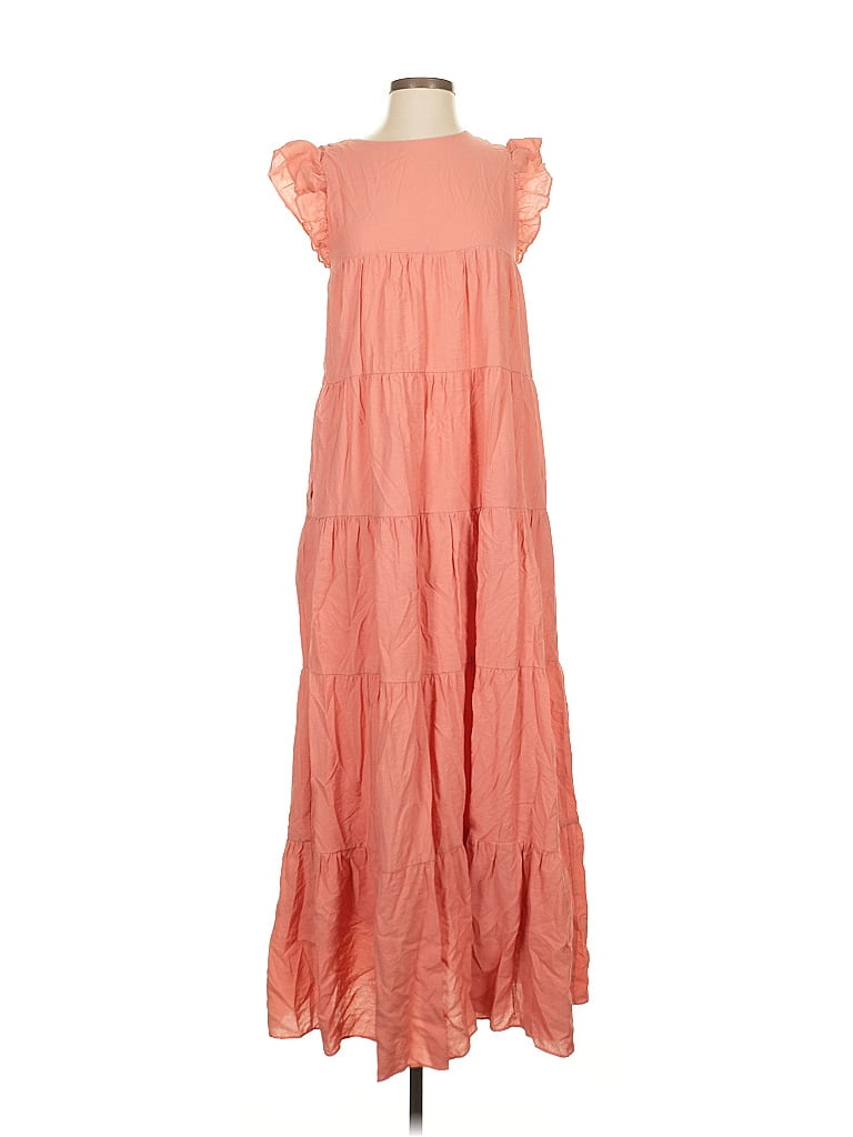 Pre-owned Assorted Brands Casual Dress In Orange