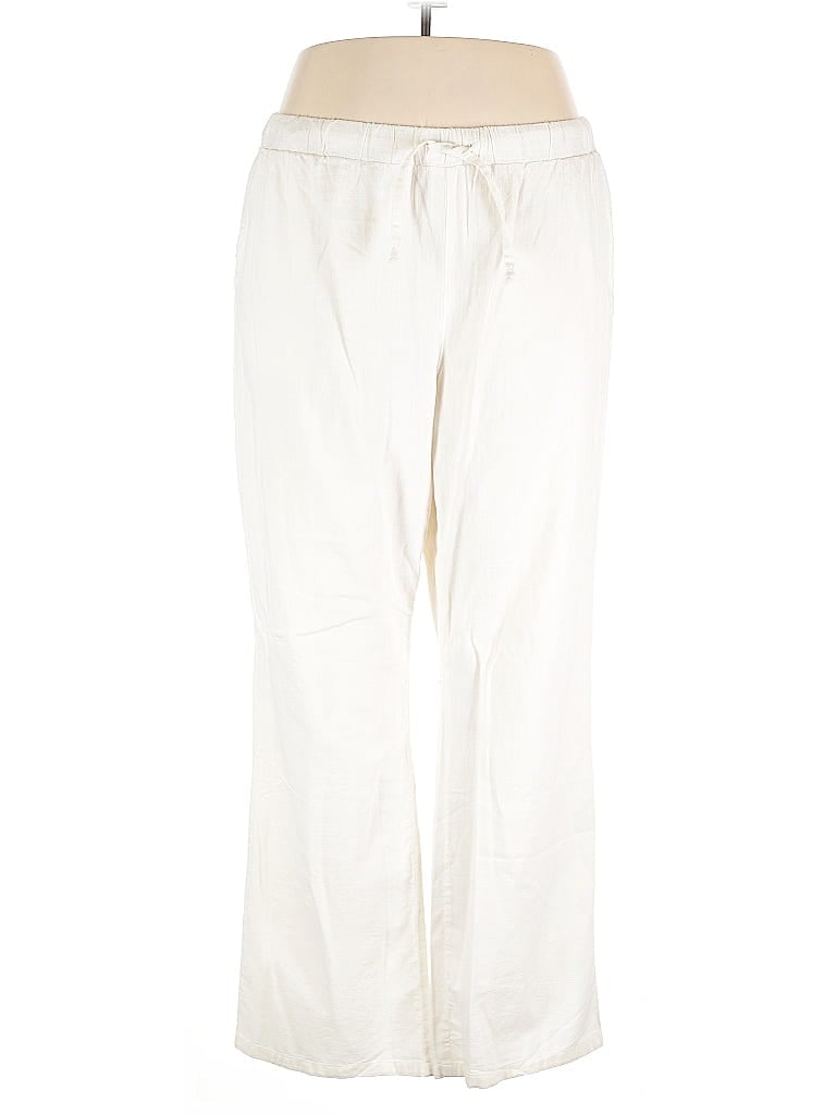 WOMAN WITHIN Pre-owned Casual Pants In White