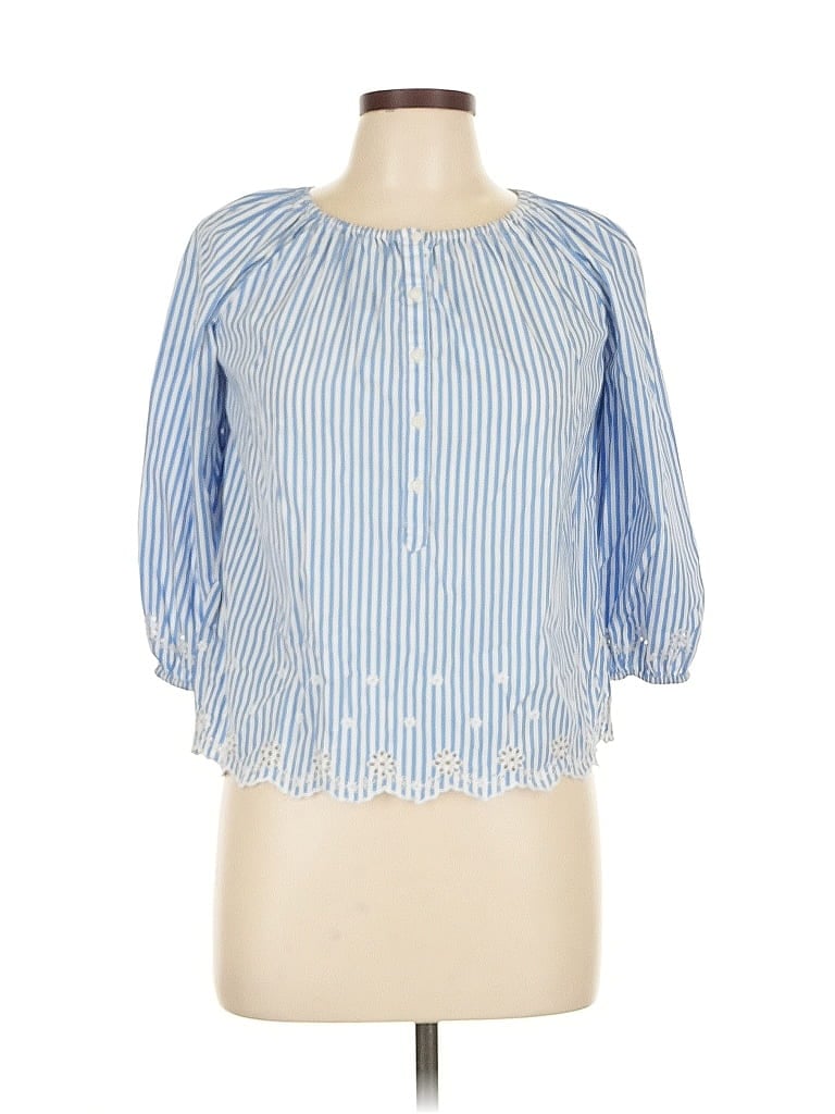 Pre-owned Polo By Ralph Lauren 3/4 Sleeve Blouse In Blue