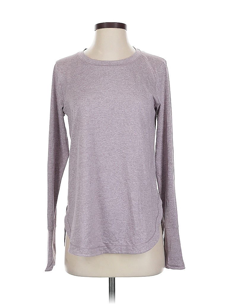 Pre-owned Athleta Long Sleeve T-shirt In Gray