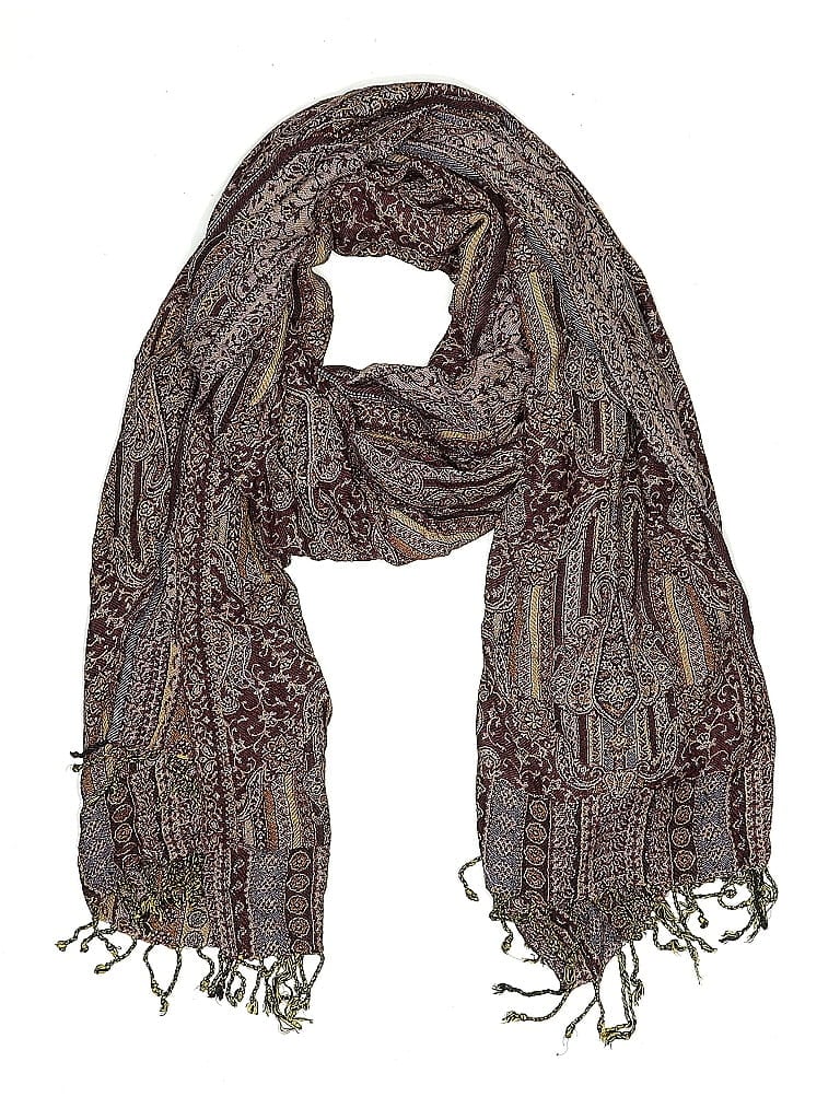 Pre-owned Unbranded Scarf In Burgundy