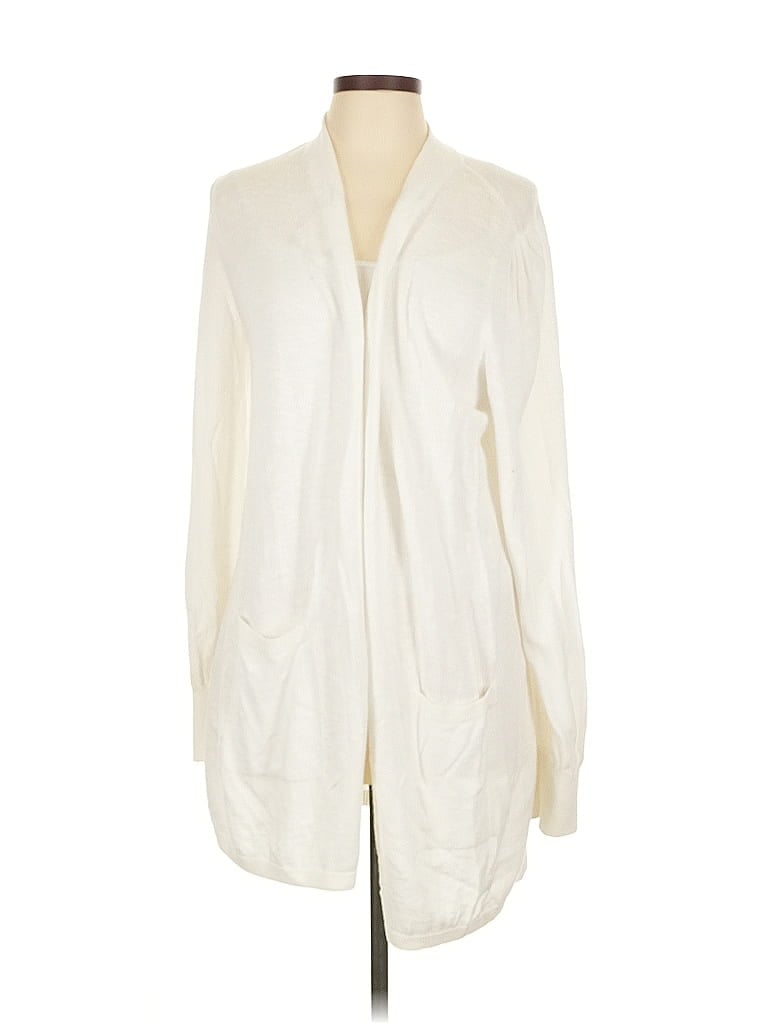 Pre-owned Nic + Zoe Cardigan Sweater In White