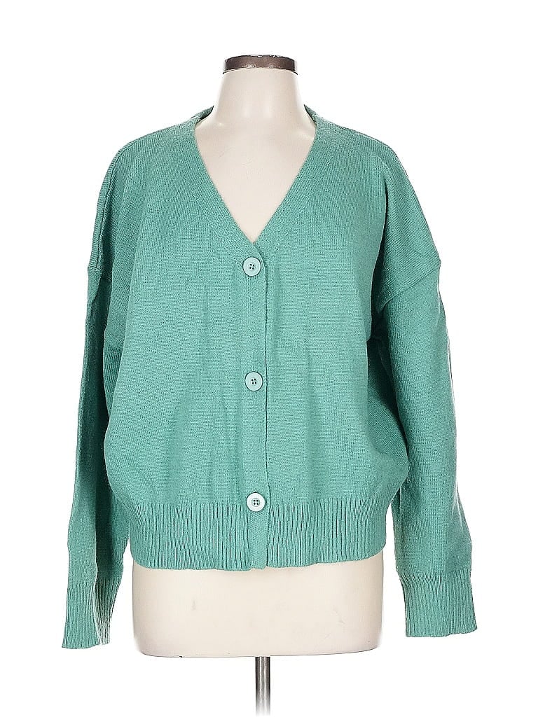 Pre-owned Unbranded Cardigan Sweater In Green