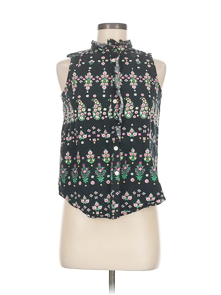 Pre-owned Ann Taylor Sleeveless Blouse In Black