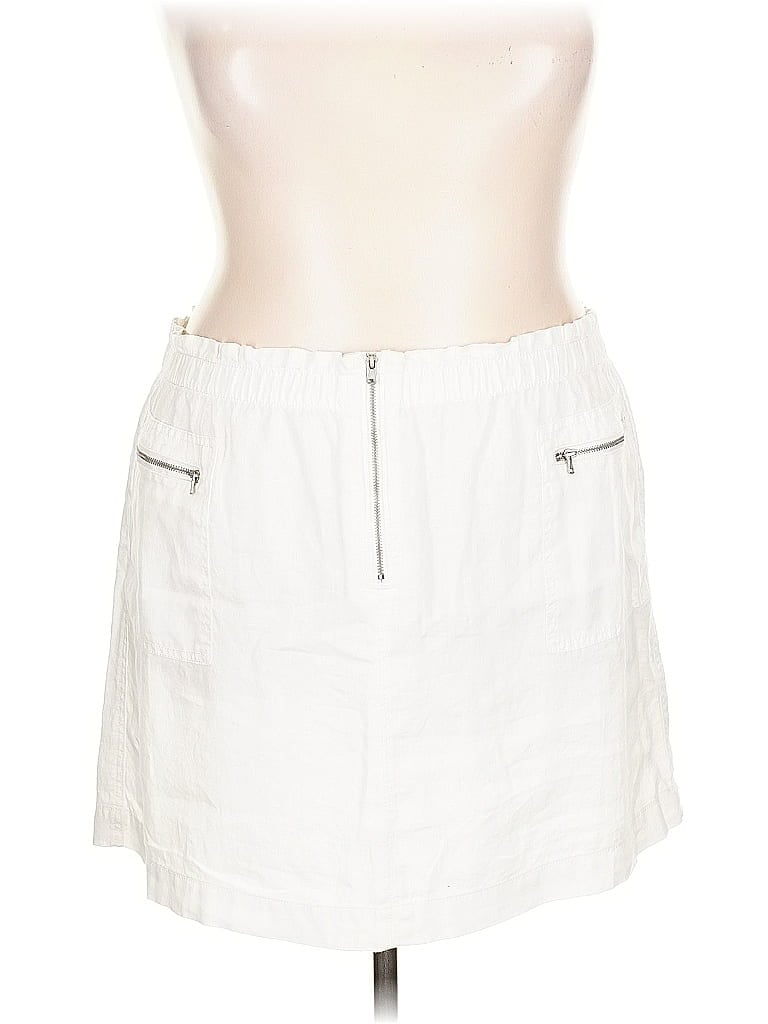 Pre-owned Lou & Grey For Loft Casual Skirt In White