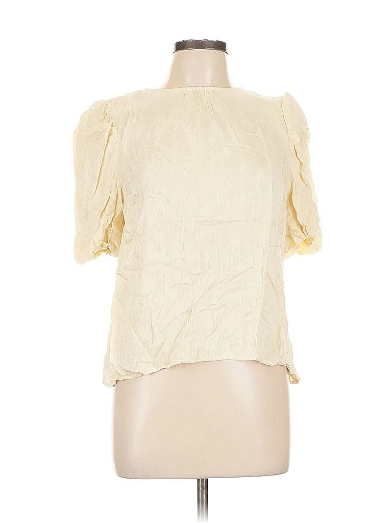 Pre-owned Joe's Jeans Short Sleeve Blouse In White