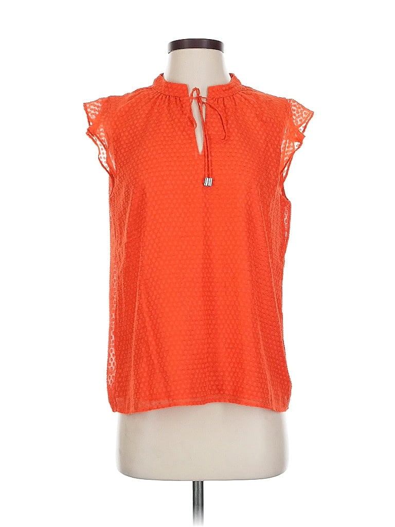 Pre-owned Calvin Klein Sleeveless Blouse In Orange