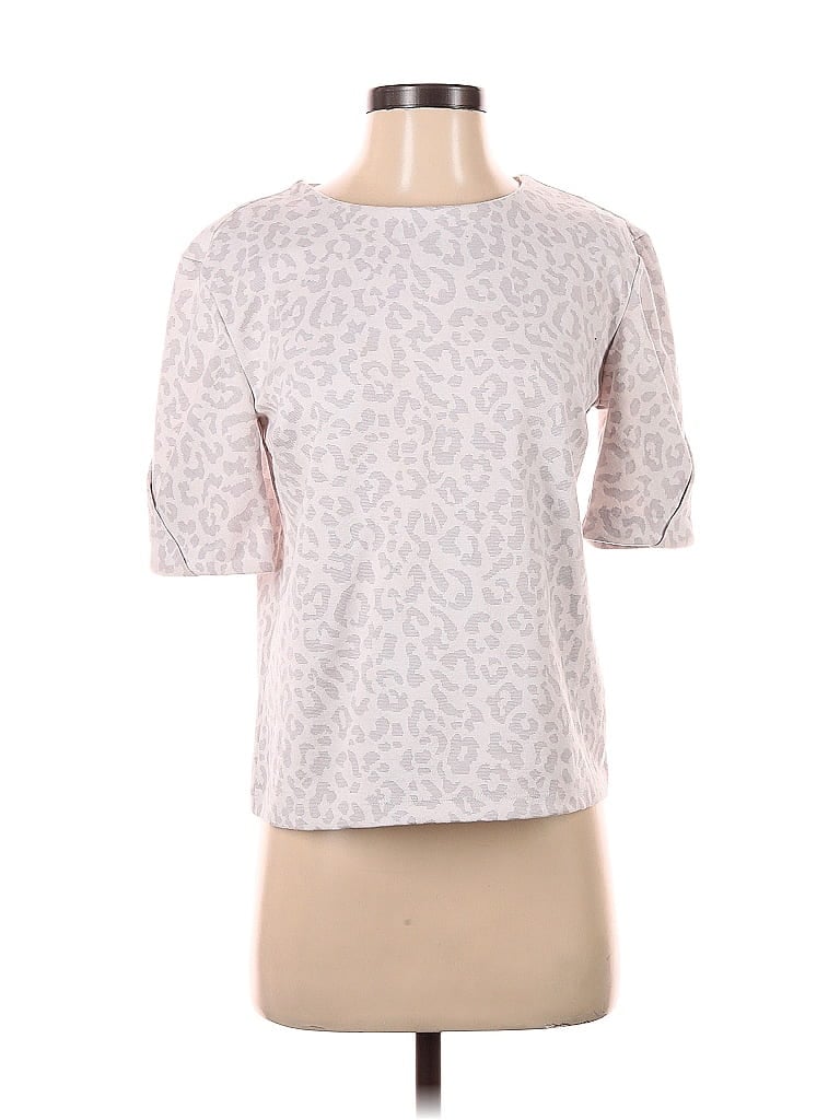 Pre-owned Banana Republic Factory Store Short Sleeve Top Pink Crew Neck Tops