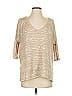 Splendid Tan 3/4 Sleeve T-Shirt Size S - photo 1