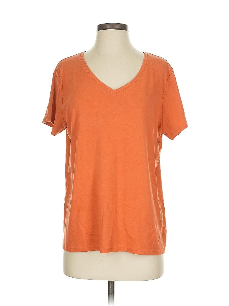Pre-owned Croft & Barrow Short Sleeve T-shirt In Orange