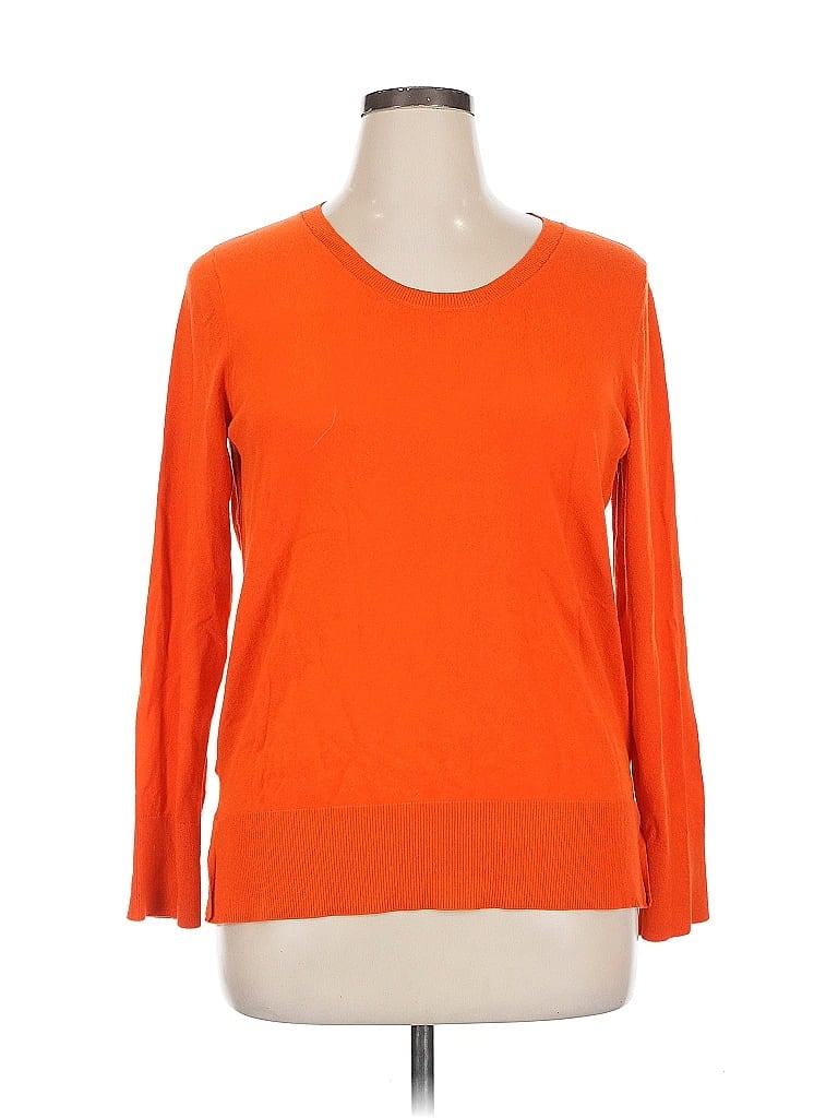 Pre-owned Ann Taylor Loft 3/4 Sleeve T-shirt In Orange