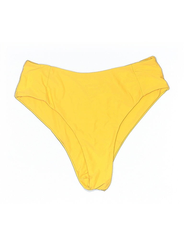 Pre-owned Zaful Swimsuit Bottoms In Yellow