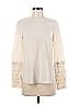 Brunello Cucinelli Ivory Tan Long Sleeve Silk Top Size XS - photo 1