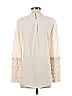 Brunello Cucinelli Ivory Tan Long Sleeve Silk Top Size XS - photo 2