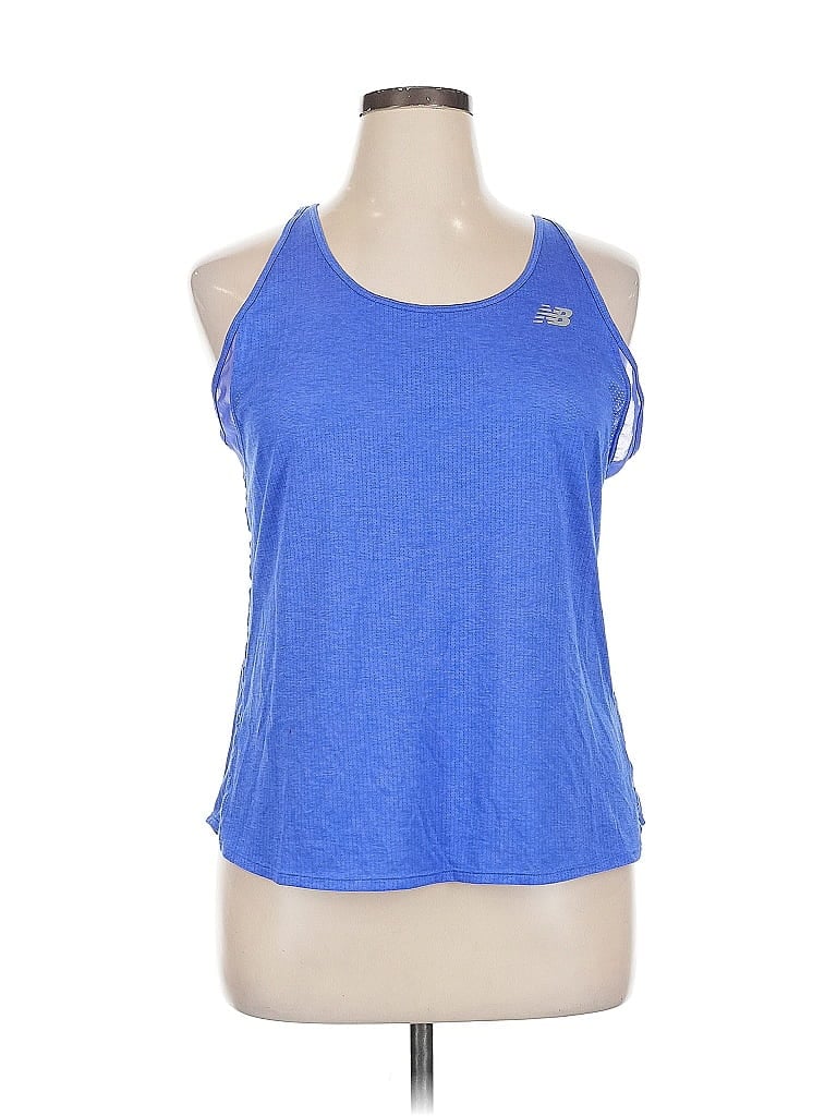 Pre-owned New Balance Active Tank Top In Blue
