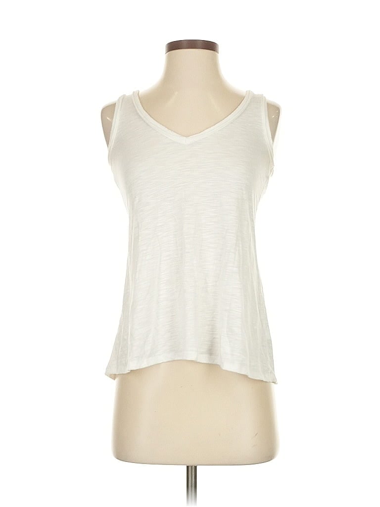 Pre-owned Kenar Sleeveless Top Ivory Scoop Neck Tops In White