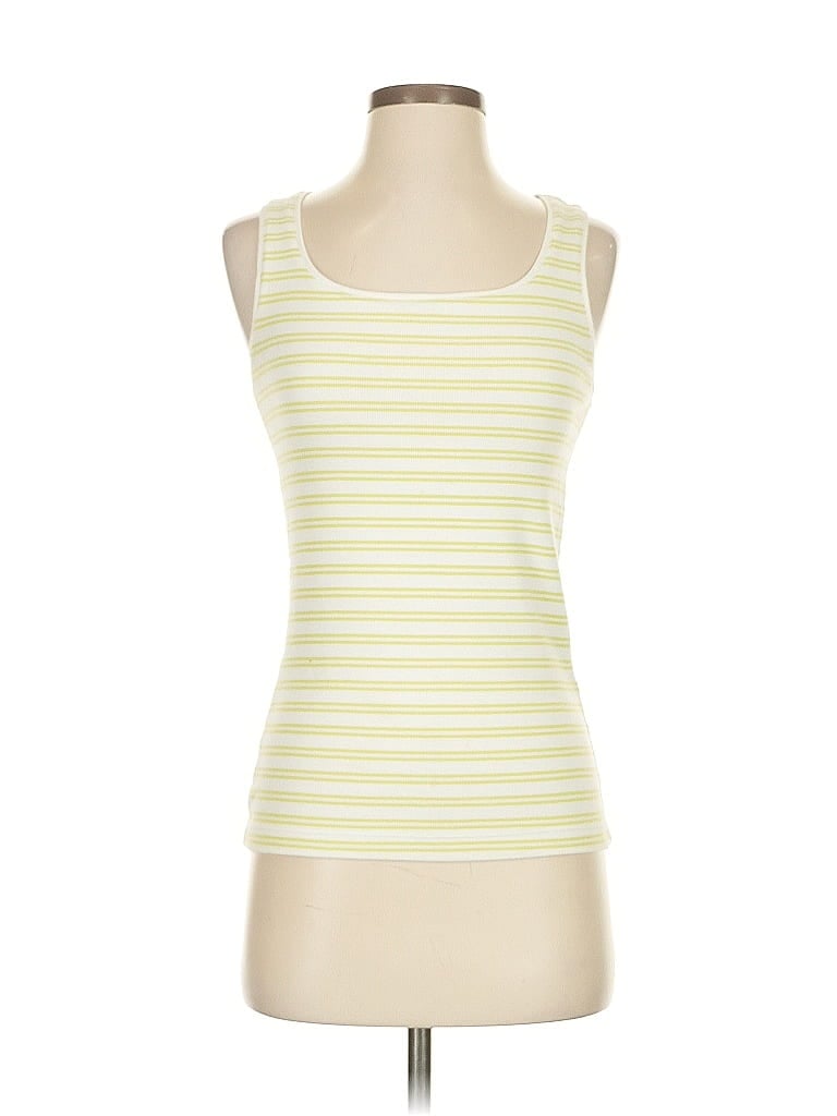 Pre-owned Chico's Tank Top Yellow Square Neckline Tops