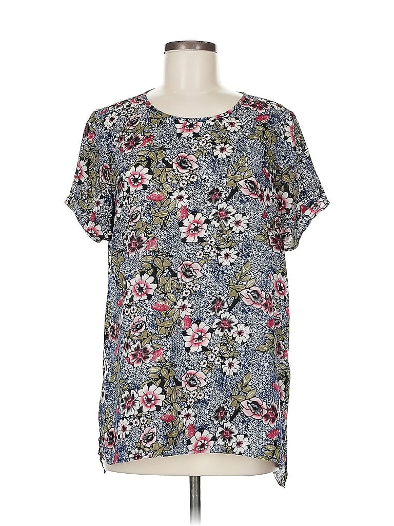 Pre-owned Dr2 Short Sleeve Blouse In Gray