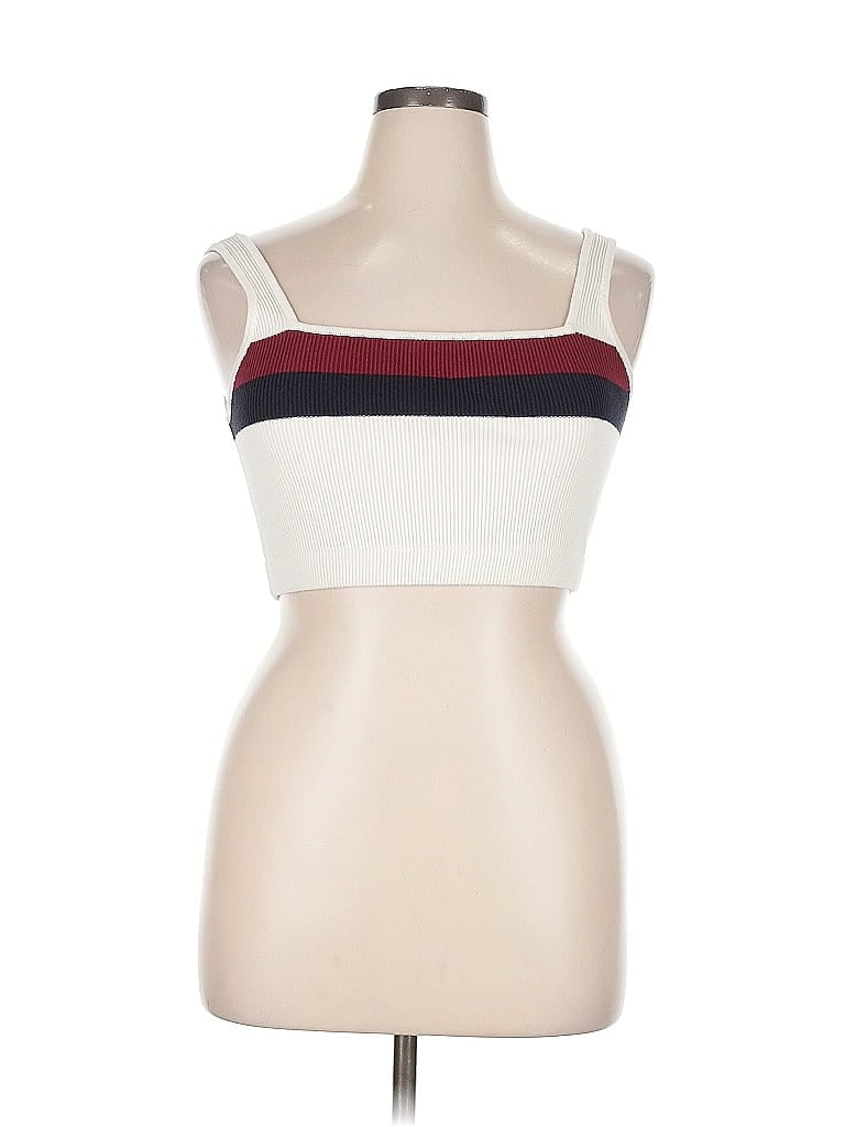 Pre-owned Kule Tube Top Ivory Strapless Neckline Tops In White