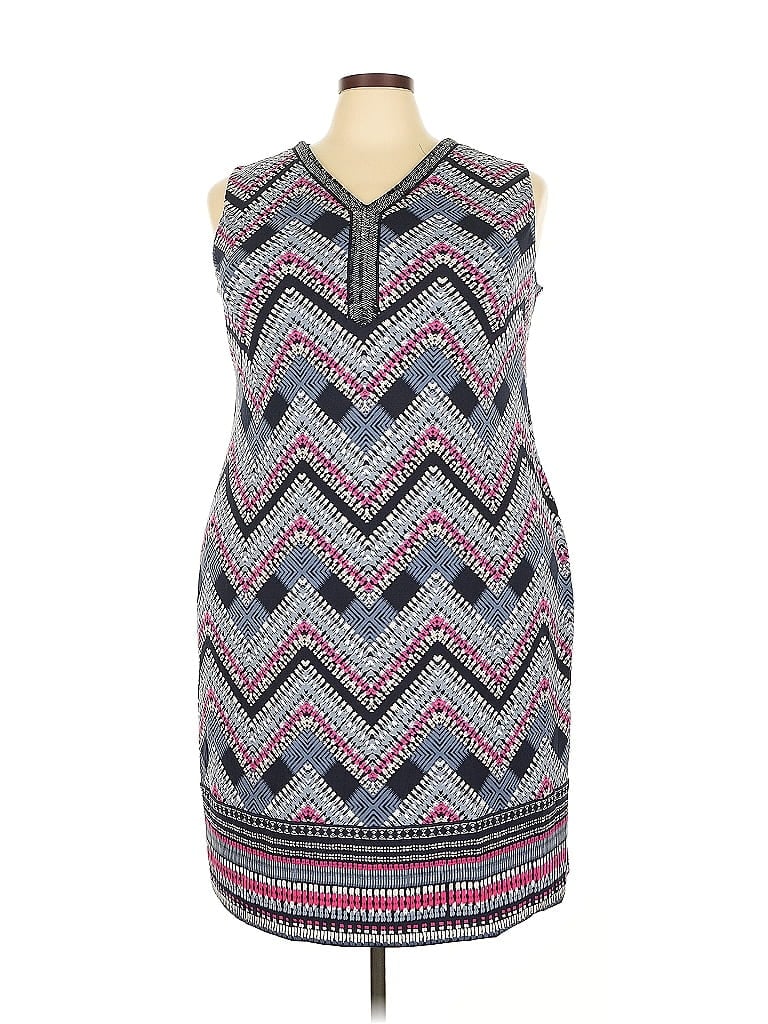 Jm Collection Casual Dress In Gray