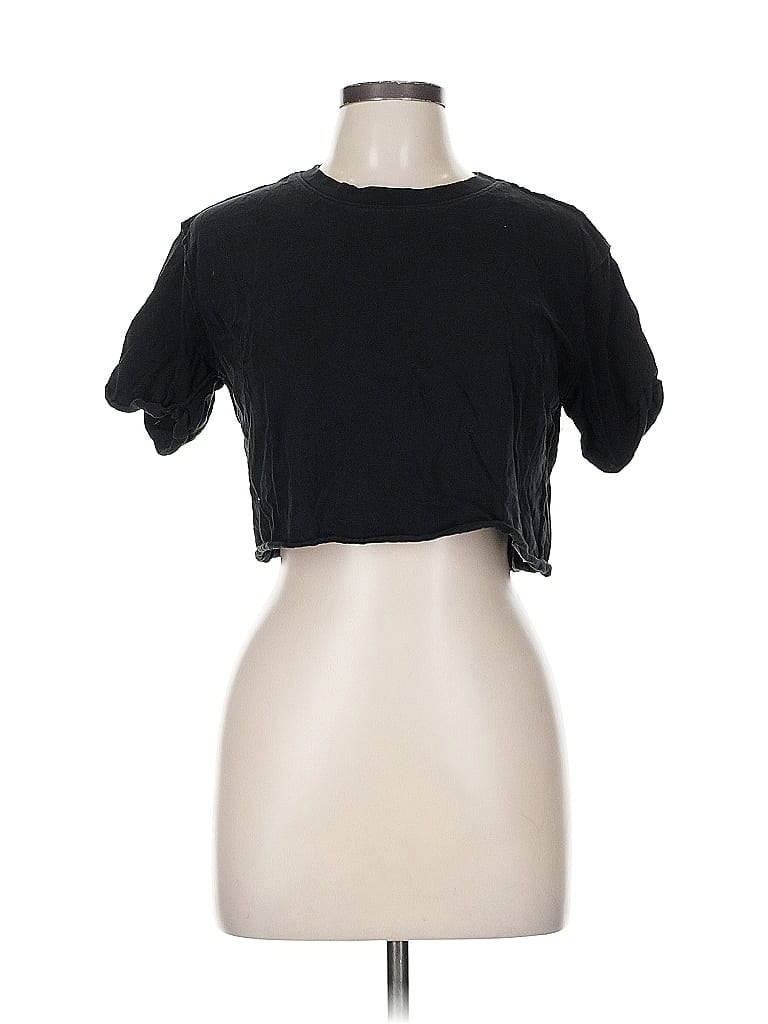 Pre-owned Forever 21 Short Sleeve T-shirt In Black