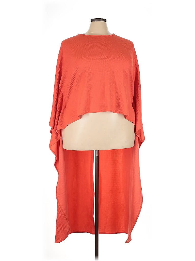 Pre-owned Rainbow Poncho In Orange