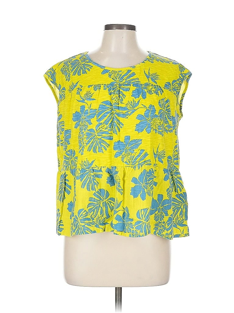 Pre-owned Style & Co Sleeveless Blouse In Yellow