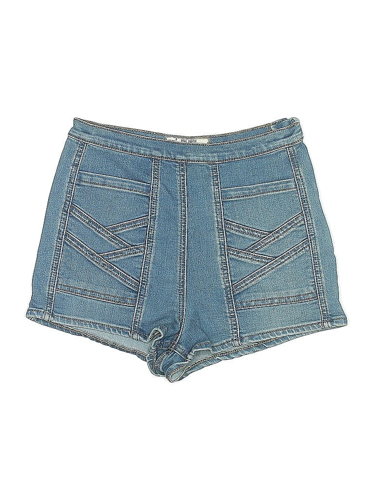 Click to view more detailed imagery on our partner's website Pre-owned Free People Denim Shorts In Blue