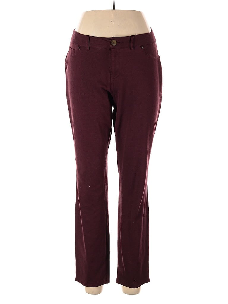 Pre-owned Inc International Concepts Casual Pants In Burgundy